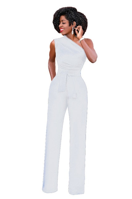 Sexy One Shoulder Romper Jumpsuits