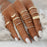 Knuckle BOHO Crystal Star Finger Rings