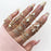 Knuckle BOHO Crystal Star Finger Rings