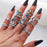 Knuckle BOHO Crystal Star Finger Rings