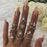 Knuckle BOHO Crystal Star Finger Rings