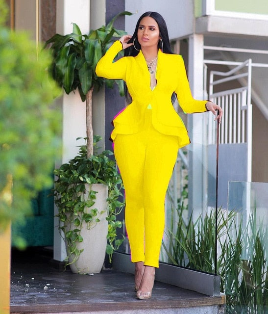 Full Sleeve Ruffles Two Piece Set