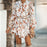 White Ruffled Mini Vintage Dress