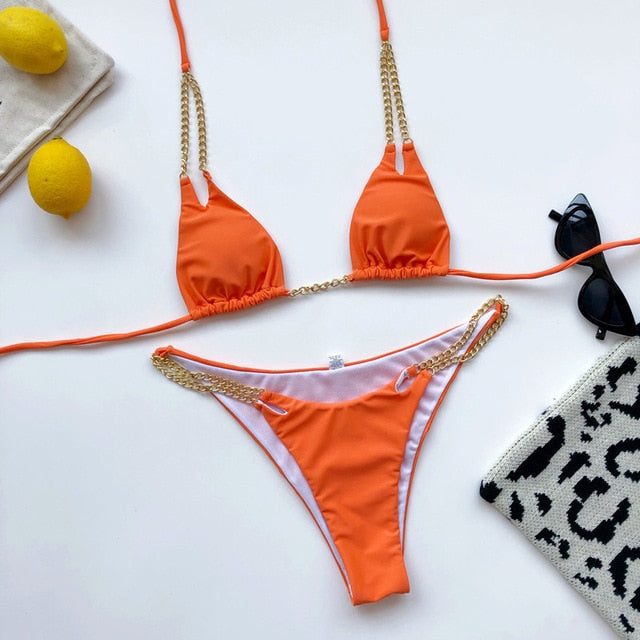 Micro chain bikini set