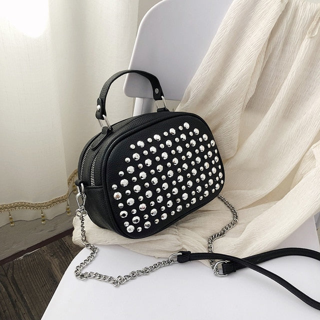 Beaded Luxury Leather Handbag