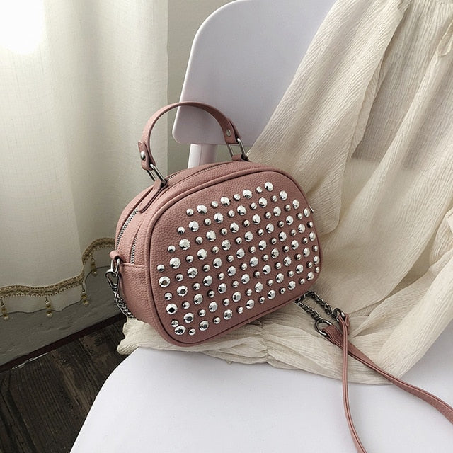 Beaded Luxury Leather Handbag