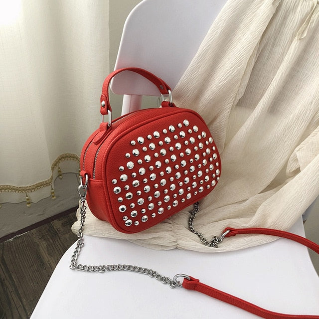 Beaded Luxury Leather Handbag