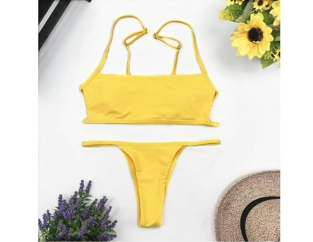 Sexy Thong Bikini Set Bathing Suit