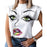 Ladies Casual Lips Printed T Shirt