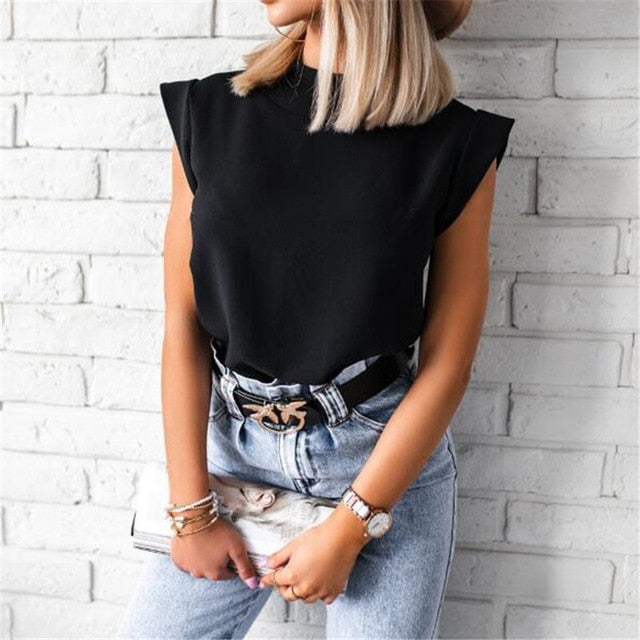 Ladies Casual Lips Printed T Shirt