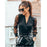 V-neck Transparent Polka dot Sesh Puff Long Sleeve Top