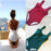 Sexy One-piece Beachwear Women Summer Wave Shape Wide Straps Swimsuit Solid Color