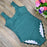 Sexy One-piece Beachwear Women Summer Wave Shape Wide Straps Swimsuit Solid Color