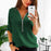 Sexy V Neck Solid Casual Blouse