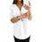Sexy V Neck Solid Casual Blouse