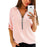 Sexy V Neck Solid Casual Blouse