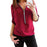 Sexy V Neck Solid Casual Blouse