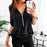 Sexy V Neck Solid Casual Blouse