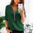 Sexy V Neck Solid Casual Blouse