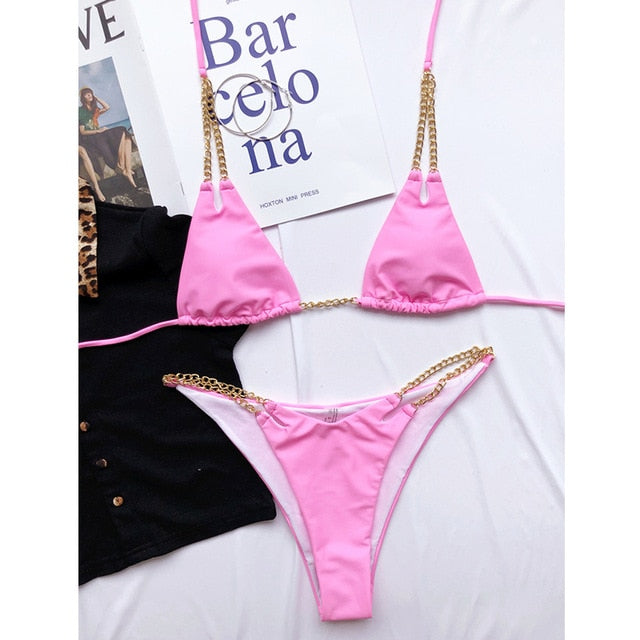 Micro chain bikini set