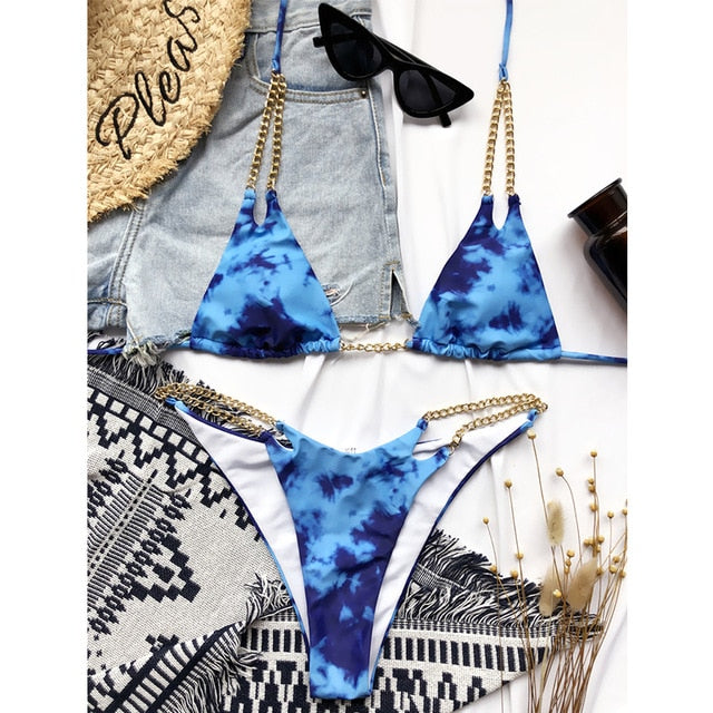 Micro chain bikini set