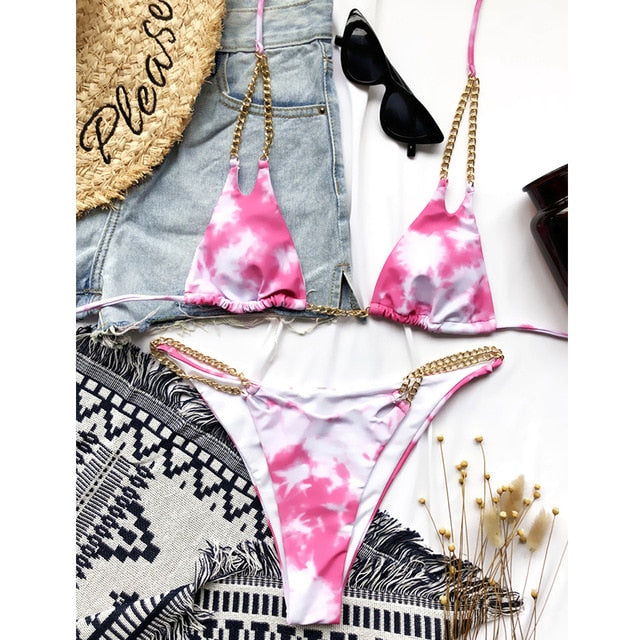 Micro chain bikini set