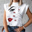 Ladies Casual Lips Printed T Shirt