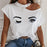 Ladies Casual Lips Printed T Shirt