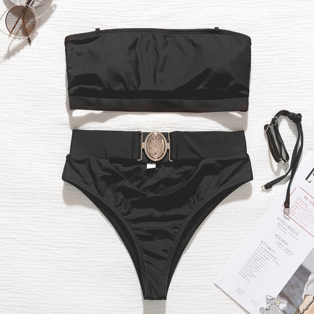 Hollow out White swimwear