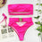 Hollow out White swimwear