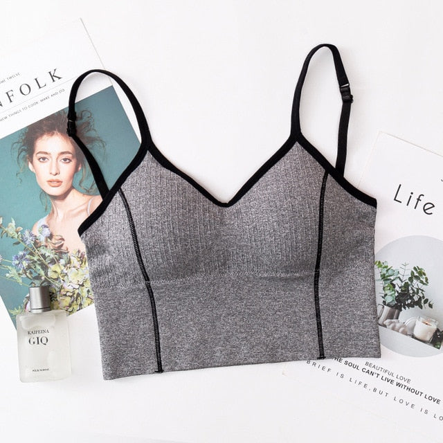 Seamless Sexy U-shaped Back Tube Sports Bra
