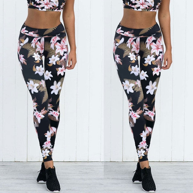 Floral Yoga Pants Sports Wear