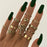 Knuckle BOHO Crystal Star Finger Rings