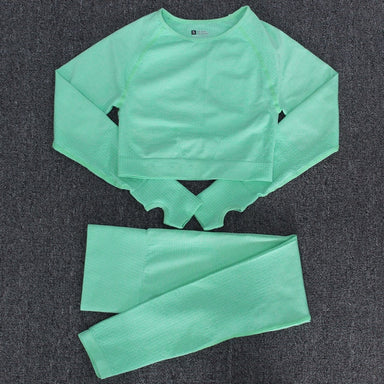 Seamless Fitness Yoga Suit 3pcs Gym Clothing