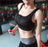 Fitness Push Up Front Zipper Yoga Crop Top Bra