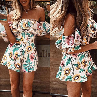 Short Off Shoulder Jumpsuits