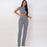 2 Two Piece O Neck Crop Top and Long Pants Set