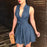 Elegant Chain Letter Print Shirt Dress