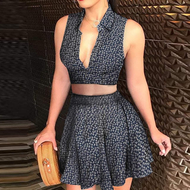 Elegant Chain Letter Print Shirt Dress