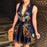 Elegant Chain Letter Print Shirt Dress
