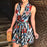 Elegant Chain Letter Print Shirt Dress