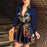 Elegant Chain Letter Print Shirt Dress