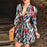 Elegant Chain Letter Print Shirt Dress