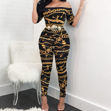 Autumn Off Shoulder Jumpsuits