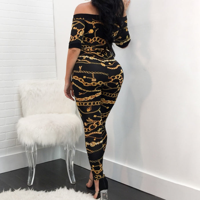 Autumn Off Shoulder Jumpsuits