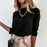 Elegant Long Sleeve Top Casual Blouse