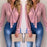 Elegant Chiffon Long Sleeve V-Neck Blouses