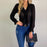 Elegant Chiffon Long Sleeve V-Neck Blouses