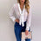 Elegant Chiffon Long Sleeve V-Neck Blouses