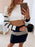 Casual High Neck Sweater Mini Dress